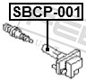 FEBEST Stik, tændspole sbcp001 for SUBARU