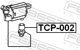 FEBEST Stik, tændspole tcp002 for TOYOTA