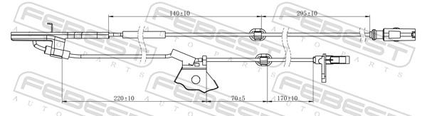 FEBEST ABS Sensor 01606006 højre foraksel for TOYOTA