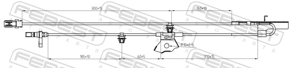 FEBEST ABS Sensor 01606-008 højre foraksel for TOYOTA
