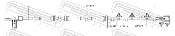 FEBEST ABS Sensor 02606008 Bagaksel højre for NISSAN