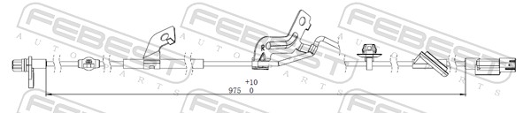 FEBEST ABS Sensor 04606006 Bagaksel højre for MITSUBISHI