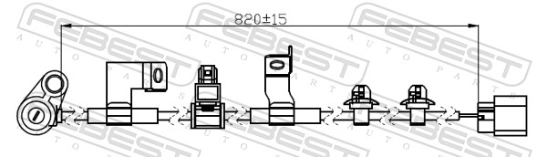 FEBEST ABS Sensor 04606020 Bagaksel højre for MITSUBISHI