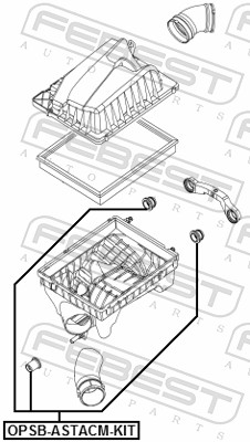 FEBEST Holder, luftfilterhus opsbastacmkit for GENERAL MOTORS OPEL