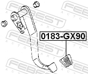 FEBEST Pedalbelægning, koblingspedal 0183gx90 for TOYOTA NISSAN