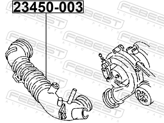 FEBEST Slange, luftforsyning 23450-003 for VAG