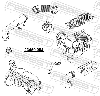 FEBEST Slange, luftforsyning 23450-004 for VAG