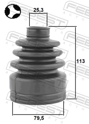 FEBEST Drivaksel Manchetsæt 0315yf6rht gearkasse-monteret for HONDA