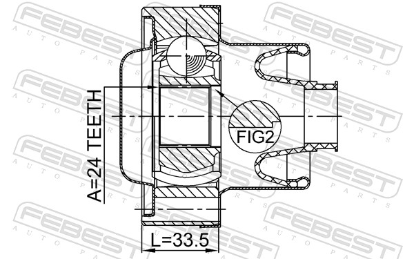 FEBEST Led, kardanaksel 2011wksha for CHRYSLER ALFAROME/FIAT/LANCI