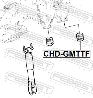 FEBEST Gummianslag, affjedring CHD-GMTTF foraksel for GENERAL MOTORS