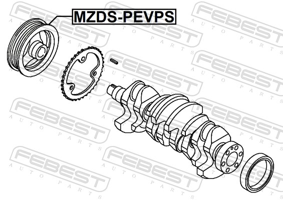 FEBEST Remskive, krumtapaksel mzdspevps for MAZDA