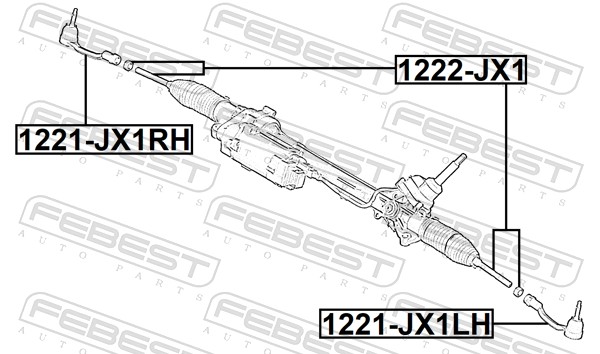 FEBEST Styrestang, inderste 1222jx1 foraksel for HYUNDAI