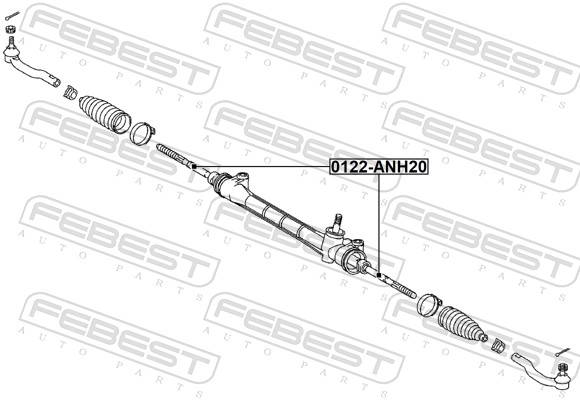 FEBEST Styrestang, inderste 0122anh20 foraksel for TOYOTA