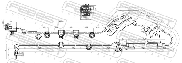 FEBEST ABS Sensor 01606015 venstre foraksel for TOYOTA