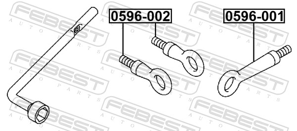 FEBEST Slæbekrog 0596001 for MAZDA