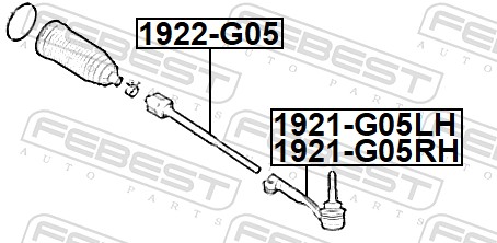 FEBEST Sporstangkugle 1921-G05LH venstre foraksel for BMW