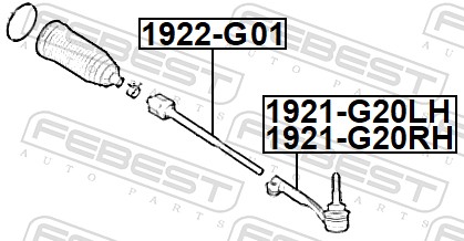 FEBEST Sporstangkugle 1921-G20LH venstre foraksel for BMW