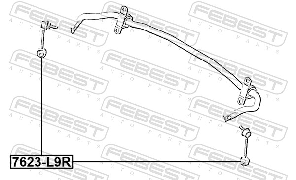 FEBEST Stang/led, stabilisator 7623-L9R bagaksel for LIXIANG