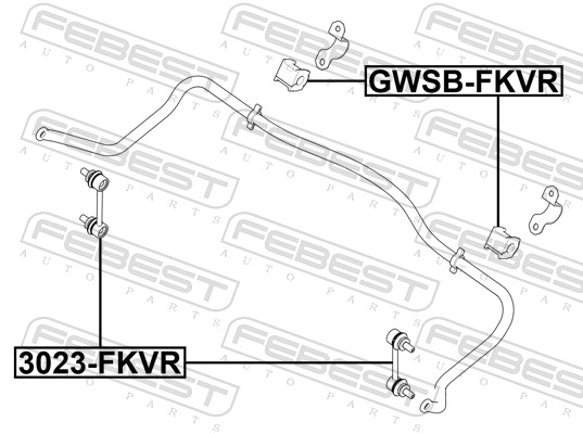 FEBEST Stang/led, stabilisator 3023-FKVR bagaksel for CHANGAN GREAT WALL