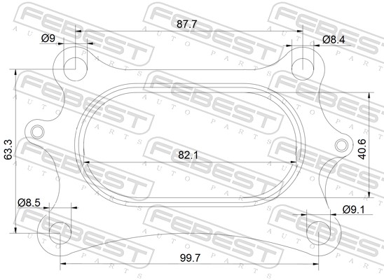 FEBEST Pakning, udstødningsrør 03492-002 for HONDA
