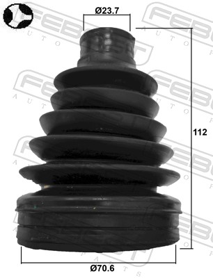 FEBEST Drivaksel Manchet 1515P-T19CT foraksel for CHERY