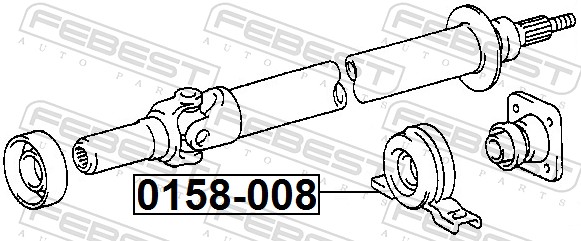 FEBEST Ophængning, drivaksel 0158008 for TOYOTA