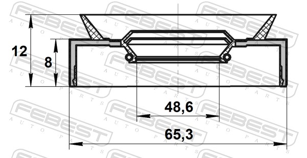 FEBEST Akseltætningsring, drivaksel 95PAY-50650812R for MERCEDES-BENZ NISSAN LAND ROVER