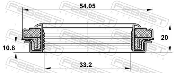 FEBEST Akseltætningsring, drivaksel 95RDW-34541120X for CHRYSLER ALFAROME/FIAT/LANCI