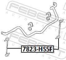 FEBEST Stang/led, stabilisator 7823-HS5F foraksel for HONGQI