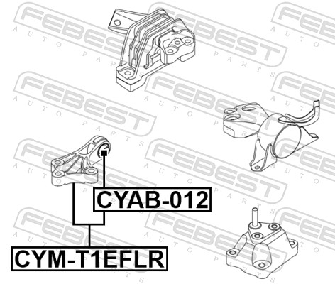 FEBEST Motorophæng CYAB-012 bag for CHERY
