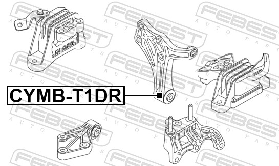 FEBEST Motorophæng CYMB-T1DR bag for CHERY