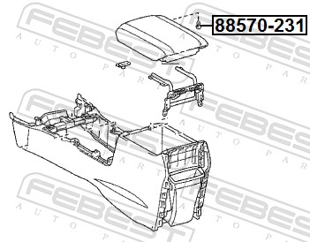 FEBEST Armlæn 88570-231 for TOYOTA