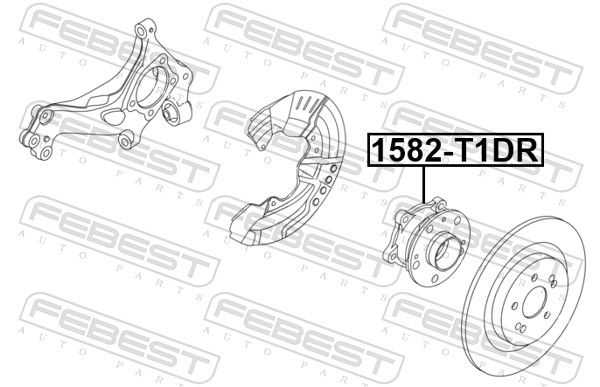 FEBEST Hjulnav 1582-T1DR bagaksel for CHERY