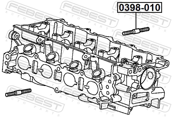 FEBEST Skrue, udstødningsmanifould 0398-010 for HONDA VAG RENAULT TOYOTA