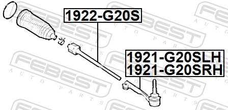 FEBEST Sporstangkugle 1921-G20SRH højre foraksel for BMW TOYOTA