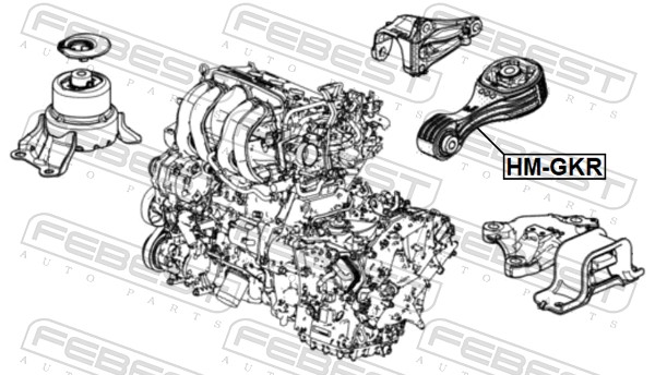 FEBEST Motorophæng HM-GKR bag for HONDA