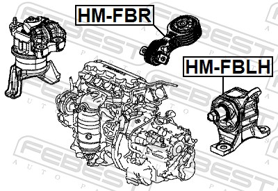 FEBEST Motorophæng HM-FBR bag for HONDA