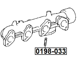 FEBEST Skrue, udstødningsmanifould 0198-033 for MAZDA TOYOTA