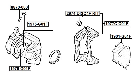 FEBEST Stempel, bremsekaliper 1976-G01F foraksel for BMW VAG