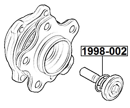 FEBEST Akselbolt, drivaksel 1998-002 foraksel for BMW
