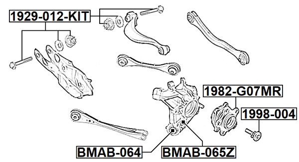 FEBEST Akselbolt, drivaksel 1998-004 foraksel for ROLLS-ROYCE