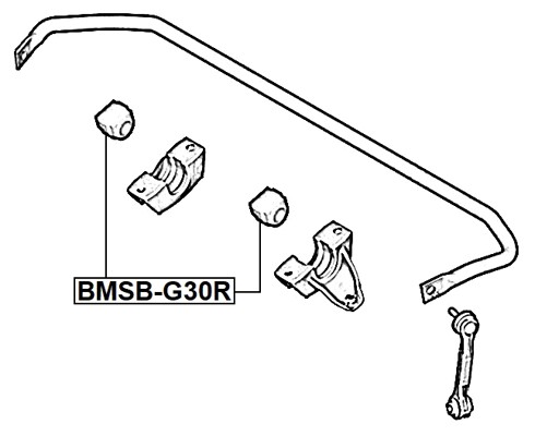 FEBEST Ophæng, stabilisator BMSB-G30R bagaksel for BMW