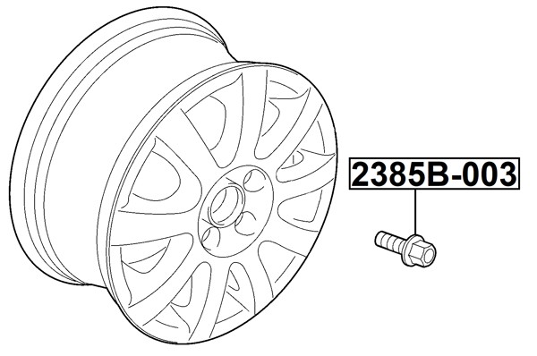 FEBEST Hjulbolt 2385B-003 for VAG