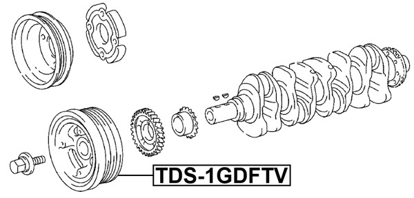 FEBEST Remskive, krumtapaksel TDS-1GDFTV for TOYOTA