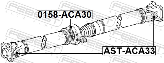 FEBEST Ophængning, drivaksel 0158aca30 for TOYOTA