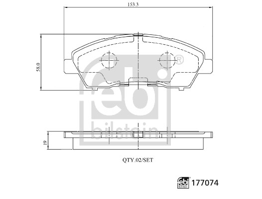 FEBI BILSTEIN 177074 bagaksel for FUSO (MITSUBISHI)