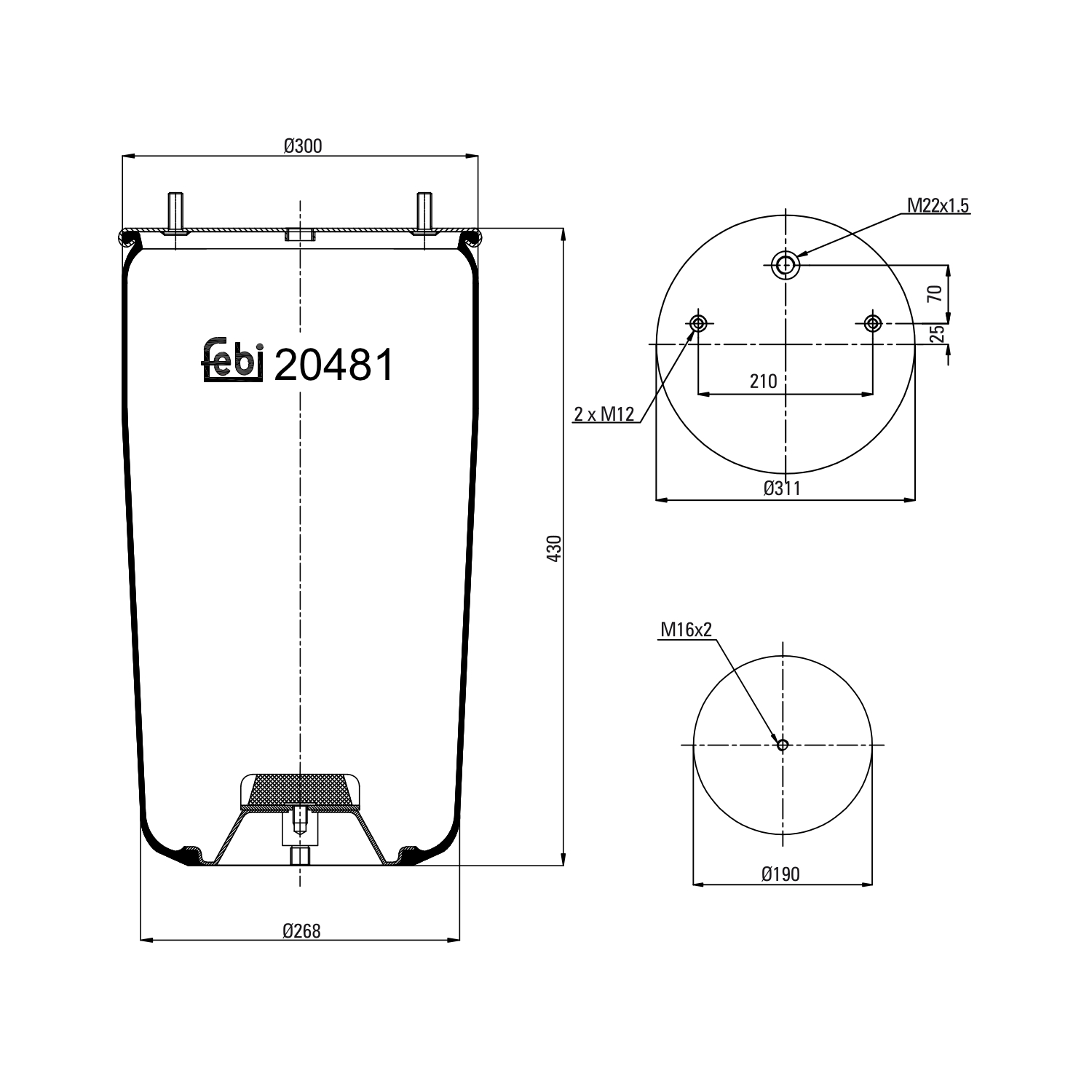 FEBI BILSTEIN 20481 190mm