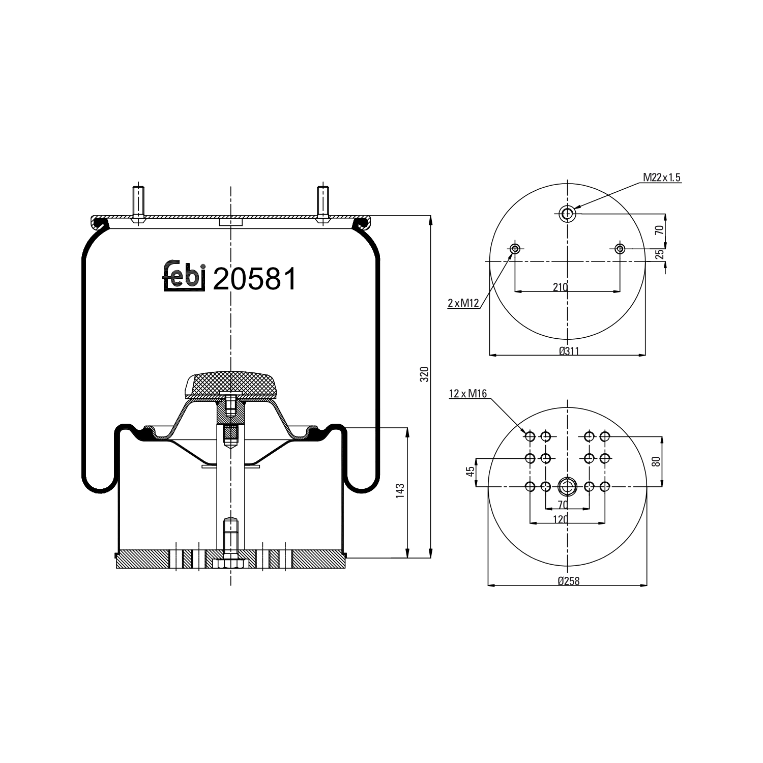 FEBI BILSTEIN 20581 256mm