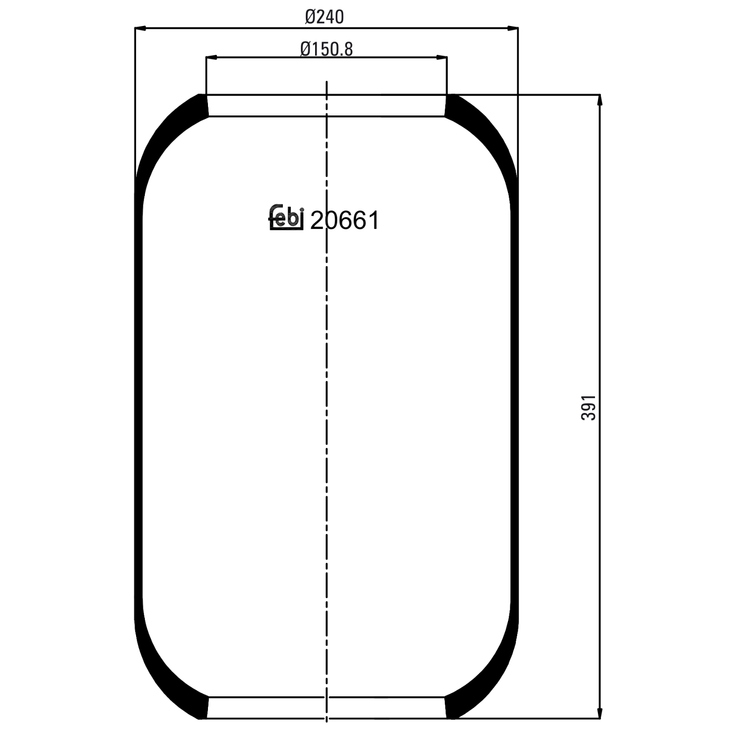 FEBI BILSTEIN 20661 243mm for VOLVO IVECO MERCEDES-BENZ IRISBUS