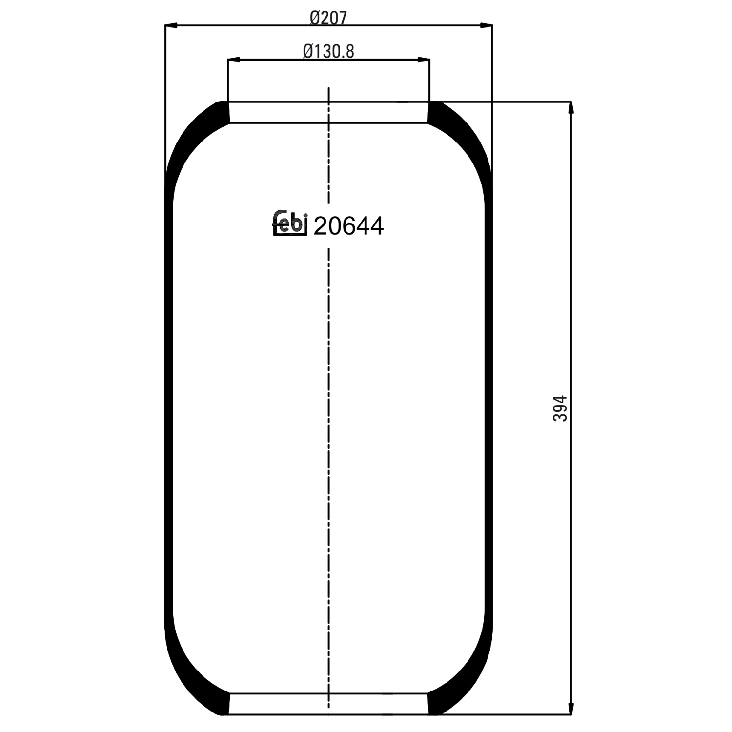 FEBI BILSTEIN 20644 207mm for DAF VOLVO MERCEDES-BENZ MAN VW
